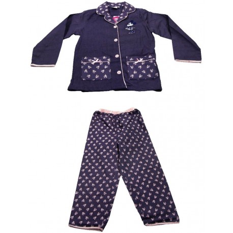 pyjama minnie flanelle violet (2 à 6 ans)