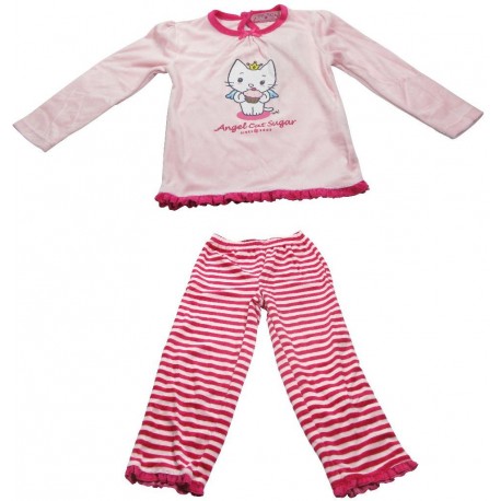 pyjama angel cat sugar rose (2 à 6 ans)