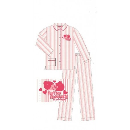 pyjama pucca rayures rouge (8 à 14 ans)