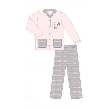 pyjama snoopy flanelle pink (2 à 6 ans)