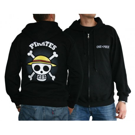 sweat shirt one piece skull with map