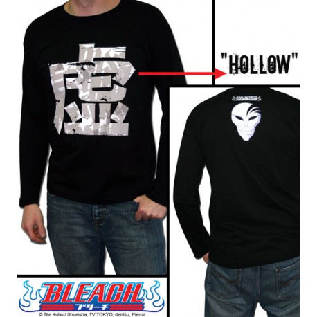 t-shirt bleach manches longues pour homme - hollow