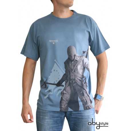 t-shirt assassin's creed : asc iii connor debout