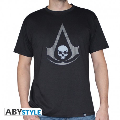 t-shirt assassin's creed crest ac4 gris