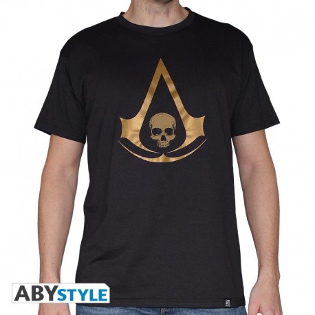 t-shirt assassin's creed crest ac4 gold