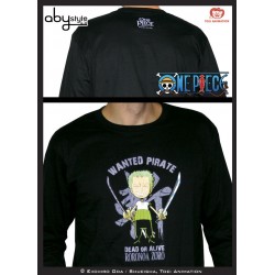 t-shirt one piece premium homme noir zoro