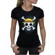 t-shirt one piece skull with map femme