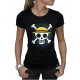 t-shirt one piece skull with map femme