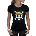 t-shirt one piece skull with map femme
