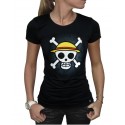 t-shirt one piece skull with map femme