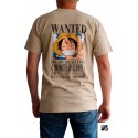 t-shirt wanted luffy beige