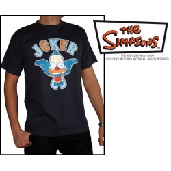 t-shirt simpsons dark grey krusty joker