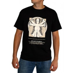 t-shirt simpsons noir homer de vinci