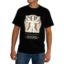 t-shirt simpsons noir homer de vinci