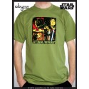 t shirt star wars basic homme green pop art