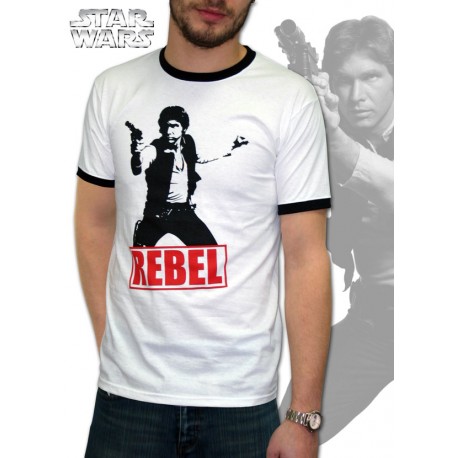 t-shirt star wars basic homme han solo rebel