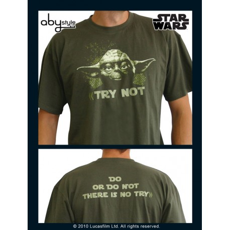 t-shirt star wars kaki yoda