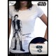 t-shirt star wars basic femme blanc han solo