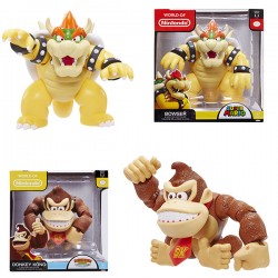 figurines nintendo bowser et donkey kong 15 cm