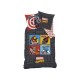 housse de couette + taie avengers comics grey