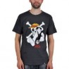 T-shirt One Piece - Skull With Map Black