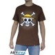 T-Shirt One Piece - Basic Homme Chocolat Skull With Map