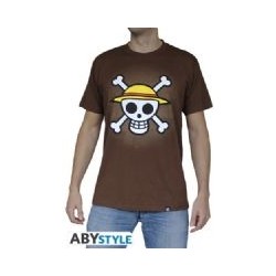 T-Shirt One Piece - Basic Homme Chocolat Skull With Map