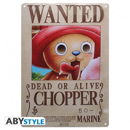 Plaque metal ONE PIECE Chopper wanted
