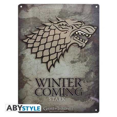 Plaque métal GAME OF THRONES Stark