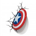 Lampe 3D LED Captain America Shield Marvel Comics