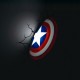 Lampe 3D LED Captain America Shield Marvel Comics