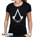 T-shirt assassin's creed Logo femme MC black 