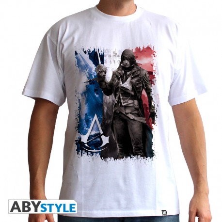  t-shirt assassin's creed AC5 Drapeau homme MC white