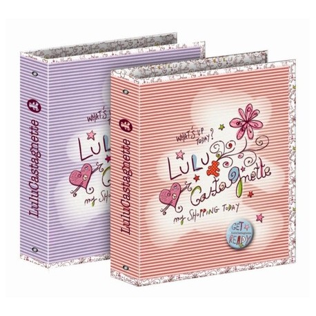 classeur lulu castagnette shopping a4 rouge