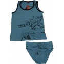 ensemble tshirt+slip cars bleu (2-8 ans)