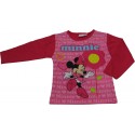 t-shirt minnie manche longue cintré fuchsia (2 à 6 ans)