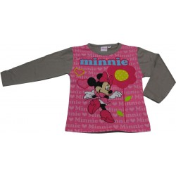 t-shirt minnie manche longue cintré gris (2 à 6 ans)