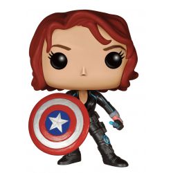 Figurine POP! Avengers L'Ère d'Ultron Marvel Vinyl Black Widow With Cap's Shield 9 cm