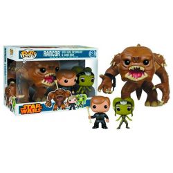 Figurine Star Wars pack 3 POP! Vinyl Rancor, Luke Skywalker & Slave Oola 9 - 15 cm