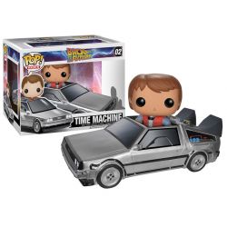 Figurine Retour vers le Futur POP! Vinyl Delorean avec Marty 10 cm