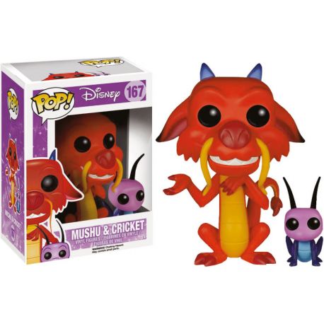 Figurine Mulan POP! Disney Vinyl Mushu & Cri-Kee 7 cm