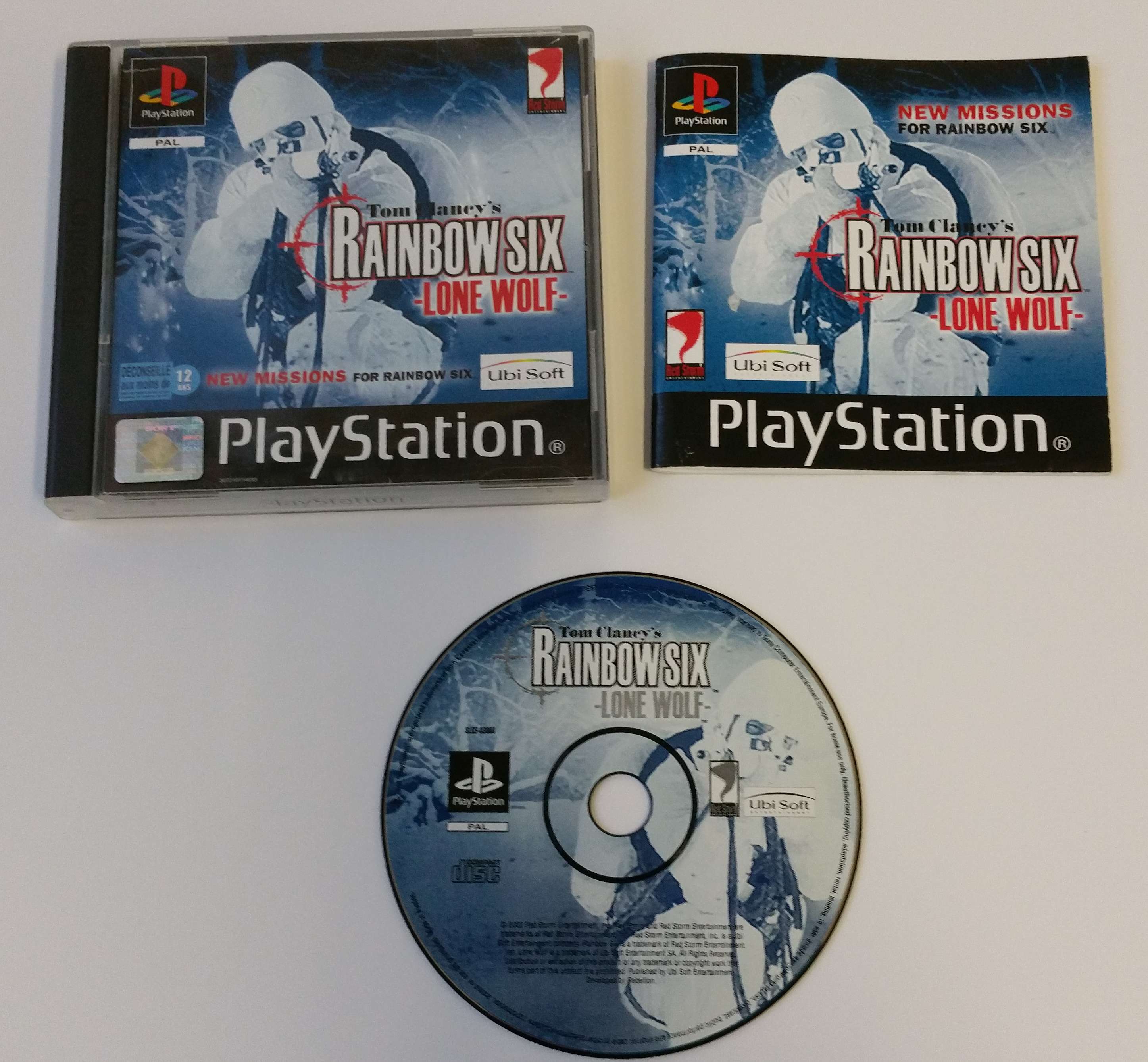 Jeu PS1 Tom Clancy's Rainbow Six: Lone Wolf - Version PAL Complète En Boîte - Bon état