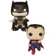 Batman v Superman pack 2 POP! Heroes Vinyl figurines Metallic Batman & Superman 9 cm