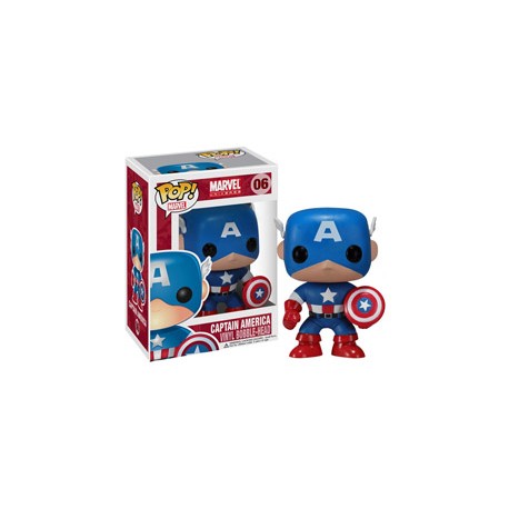 Marvel Comics POP! Vinyl Bobble Head Captain America 10 cm