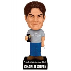 Charlie Sheen Wacky Wobbler Bobble Head sonore Frickin Rock Star from Mars 15 cm