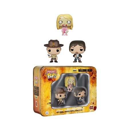 The Walking Dead pack 3 Pocket POP! Tins figurines 4 cm