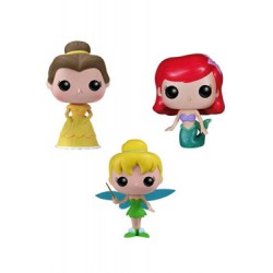 Disney pack 3 figurines Pocket POP! Vinyl Tin Tinkerbell, Belle, Ariel 4 cm