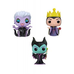 Disney pack 3 figurines Pocket POP! Vinyl Tin Maleficent, Ursula, Evil Queen 4 cm