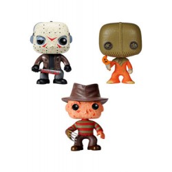 Horror pack 3 Pocket POP! Tins figurines Jason Voorhees, Freddy Krueger & Sam 4 cm