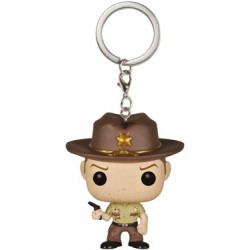 The Walking Dead POP! Vinyl porte-clés Rick Grimes Blood Spatter 4 cm